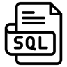 SQL-Datei linie Icon