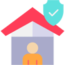 stay home flat icon