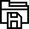 storage folder line icon