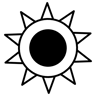 夏天 双色调 图标