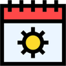 calendar lineal color icon