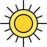 sun lineal color icon