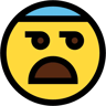 suspicious emoji lineal color icon