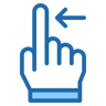 swipe gesture two color icon