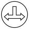 t junction line icon