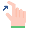 gesto de la mano plano icono