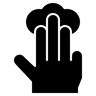 Hand gefüllt Icon
