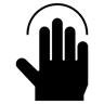 el hareketi dolu simge