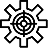 cible ligne icône
