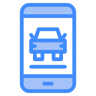 taxi app two color icon