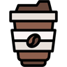 paper cup lineal color icon
