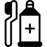 牙刷 双色调 图标