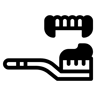 牙刷 双色调 图标