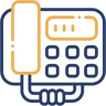 Telefon zwei farben Icon