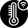 intelligenter Thermostat gefüllt Icon