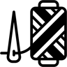 缝纫 双色调 图标