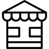 售票亭 线条 图标