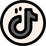 tiktok lineal-color simge