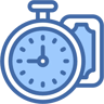 Zeitmanagement zwei farben Icon