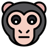 müder Affe lineal farbe Icon