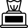纸巾盒 双色调 图标
