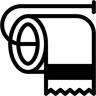 卫生纸 双色调 图标