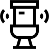 intelligente Toilette linie Icon