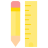 Bleistift flach Icon