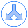 Verkehrszeichen zwei farben Icon