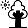 树 双色调 图标