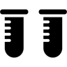 Reagenzgläser gefüllt Icon