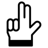 手势 双色调 图标