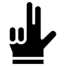 手势 填充 图标