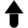 yukarı ok dolu simge