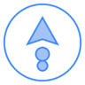 up arrow two color icon