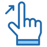 up arrow two color icon