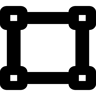 forma cuadrada relleno icono
