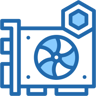video card two color icon