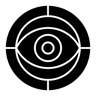 œil rempli icône