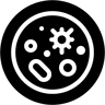 Bakterien gefüllt Icon