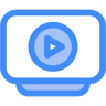 video dos colores icono