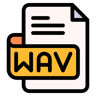 wav dosyası çizgisel renk simge