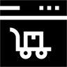 Online Einkaufen gefüllt Icon
