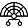 手扇 线条 图标