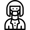 femme ligne icône