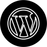 wordpress logo filled icon