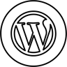 wordpress logo line icon