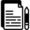 写作 双色调 图标