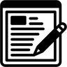 写作 双色调 图标