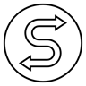 之字形箭头 线条 图标